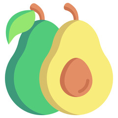 avocado icon often used in design, websites, or applications, banner, flyer to convey specific concepts related to healthy food.