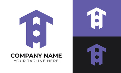 Creative modern abstract minimal real estate house home logo design template