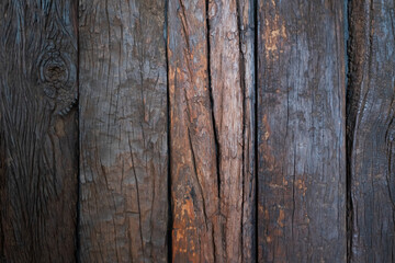 Wooden background, cracked wood surface with natural pattern