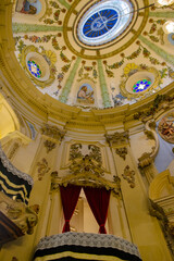Obraz premium The interior architecture of the colonial Catholic church of Our Lady of Lapa of Merchants, Rio de Janeiro, Brazil
