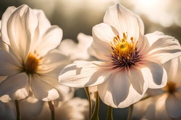 white and yellow flowers