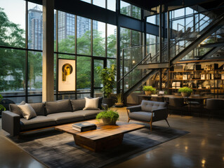 Naklejka premium modern lounge of a office building