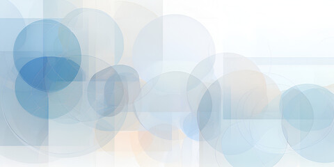 Abstract background illustration of pastel blue and yellow circles, ai generated