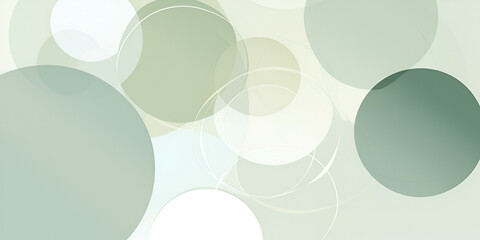 Abstract background illustration of pastel dark green circles, ai generated