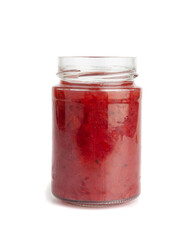 Fototapeta na wymiar Cranberry Jam Smear, Red Marmalade Splash, Cranberries Jelly, Fruity Confiture Smudge