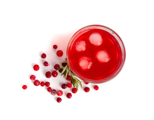 Cold Lingonberry Drink, Iced Cowberry Tea, Refreshing Cranberry Cocktail, Berry Mors, Red Berries Juice