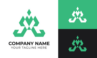 Corporate modern minimal abstract business logo design template for your company