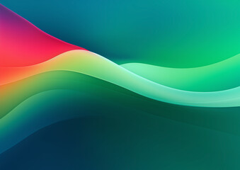 Green volume waves abstract background, nature eco wallpaper or presentation backdrop, abstract