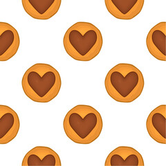 Pattern homemade cookie different taste in pastry biscuit