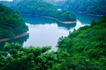 Obraz na płótnie Canvas A lake in the mountains, an ecotourism area.