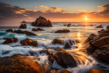 Obraz premium sunset over the sea