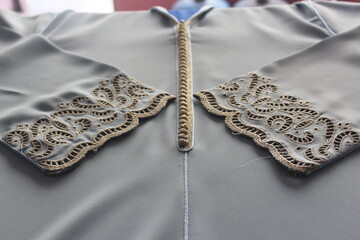 Moroccan jellaba Embroidery Details. women clothing.