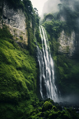 GENERATIVE AI: Majestic Waterfall in a Serene Natural Setting