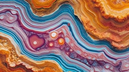 Texture of multi-colored stone background. Generative AI.