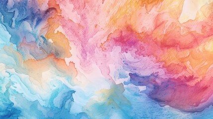 Abstract colorful watercolor background. Generative AI.
