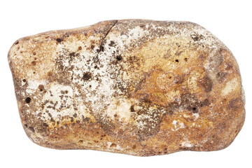 Top view of single yellow pebble