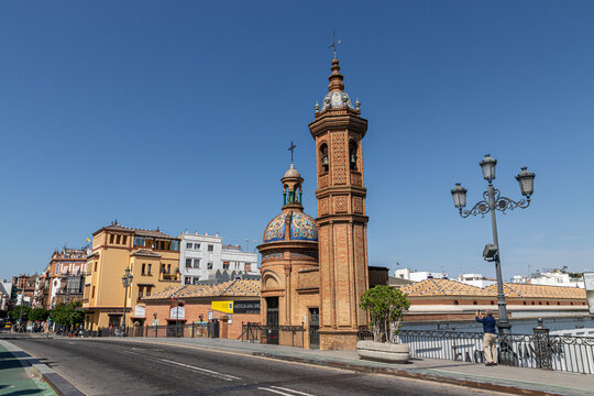 Sevilla, Spain. The Capilla del Carmen (Carmel Chapel) also known as Iglesia del Puente (Bridge Church), by Anibal Gonzalez