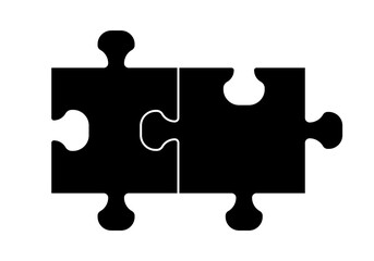 Puzzle pieces vector illustration isolated on white background.