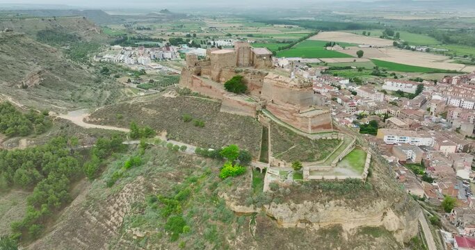 The Templar castle of Monzon. Of Arab origin (10th century) Huesca Aragon Spain