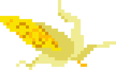 Obraz premium Corn cartoon icon in pixel style