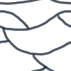 seamless hand-drawn barbed wire isolated on white