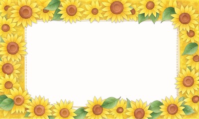 A Field of Sunflowers in a Frame