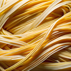 An Overhead Perspective Transforms Fettuccine into an Abstract Landscape of Textures. Generative AI