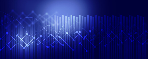 2d illustration Abstract futuristic electronic circuit technology background