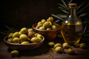 olives and olive oil. Generative AI