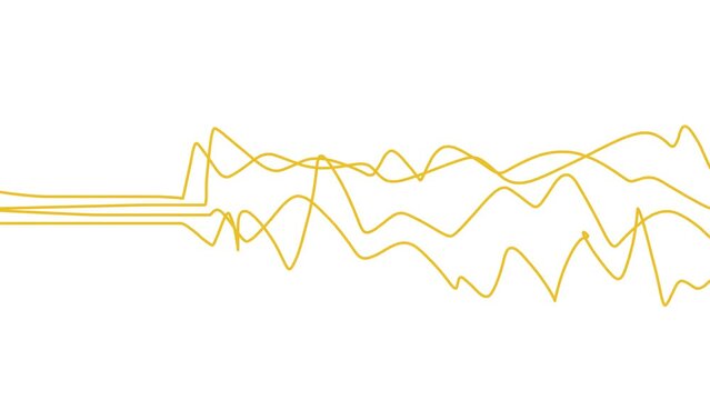 The yellow rays go in a straight line, and then sharply distorted, like lightning.
