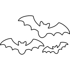 Halloween Bat Outline