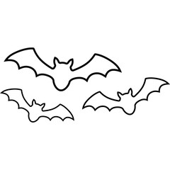 Halloween Bat Outline