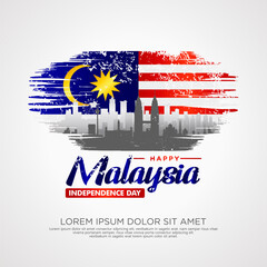 Malaysia independence day template