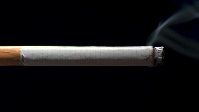 Time-lapse of a burning cigarette