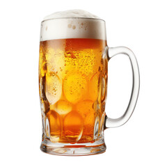 Beer mug isolated on white transparent background, PNG