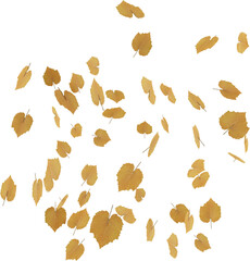 3d Render Flying autumn foliage