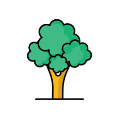 Tree icon vector stock illustration.
