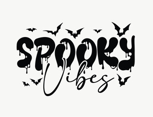 Spooky baby, halloween quote silhouette