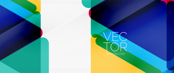 Abstract background. Color transparent triangles in mosaic style with shadow lines. Design for website headers, social media posts, digital art displays, presentations, branding elements, wallpapers