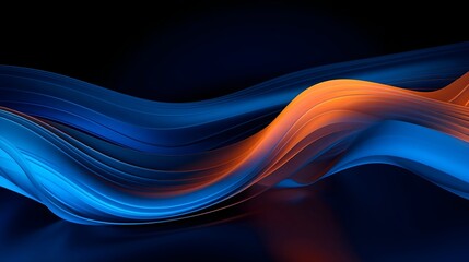 an abstract design of blue and orange lines