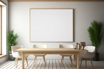 Create a lasting impression. Step into our modern office interior with mockup display, your canvas for business brilliance and branding success.