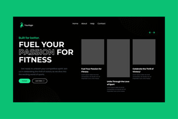 Sport Gym Fitness Landing Page UI Kit Template, meticulously crafted for a dynamic and captivating user experience. Immerse visitors in the world of fitness with this modern and engaging design.