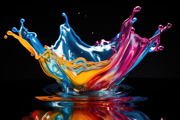colorful water drop splash