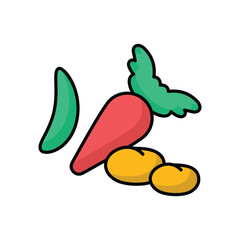 Vegetables icon vector stock illustration.