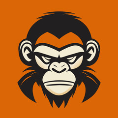 monkey illustration character, minimalist © kazetix