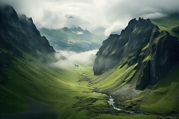 Green mountain valley