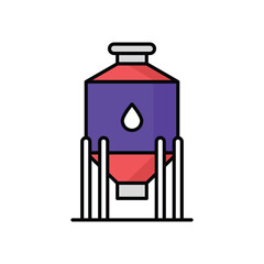 Sillo icon vector stock illustration.