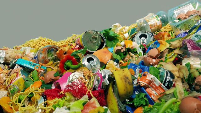 Big Trash Pile Cut-Out Isolated With Alpha Channel