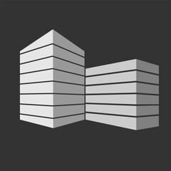 Buildings icon isolated. Vector illustration