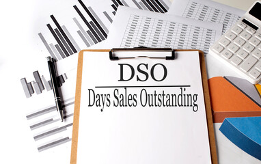Paper with DSO Days Sales Outstanding on a chart background